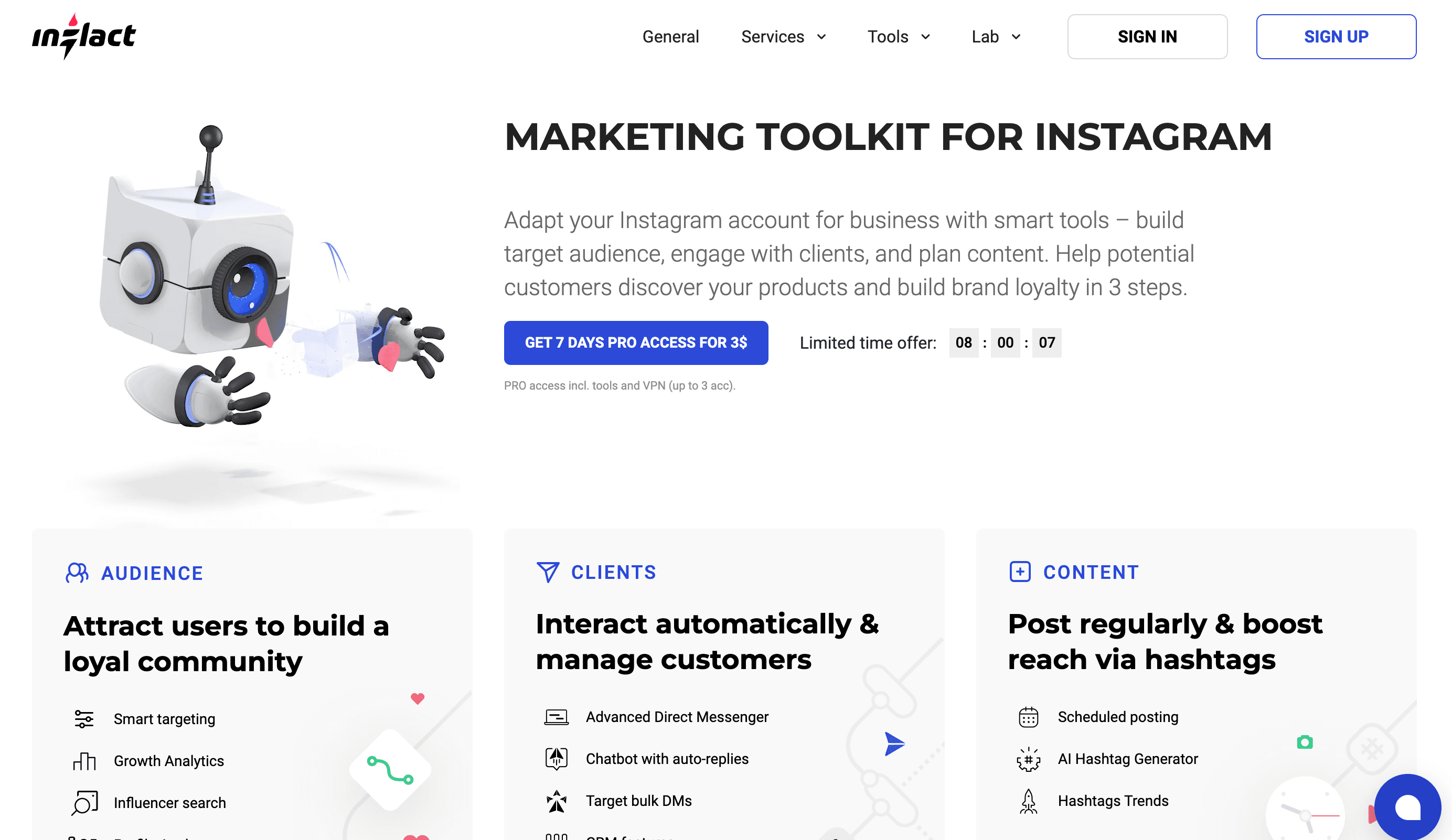 Cover Image for La meilleure alternative à Inflact - Bot Instagram Boostfluence