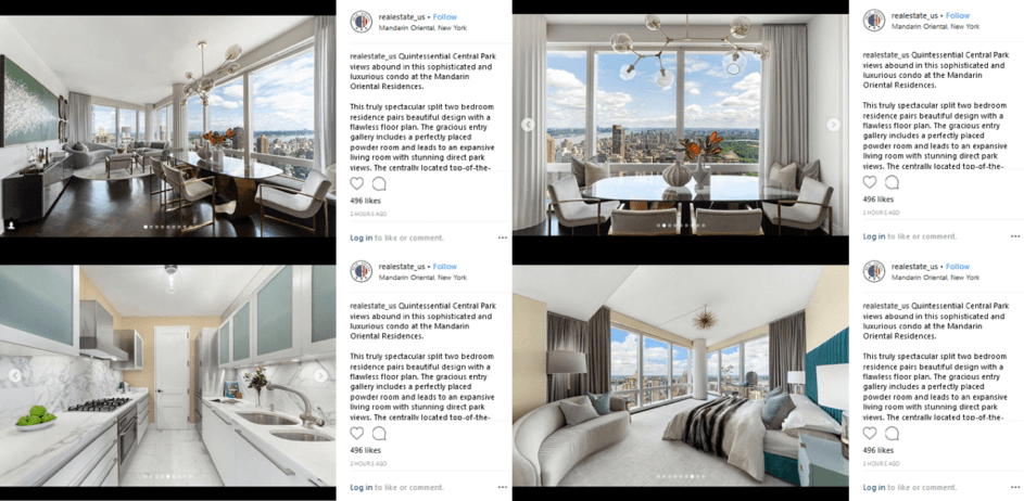 instagram post immobilier interieur