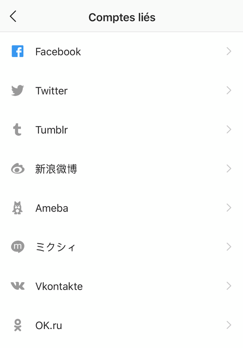 lier reseau sociaux instagram