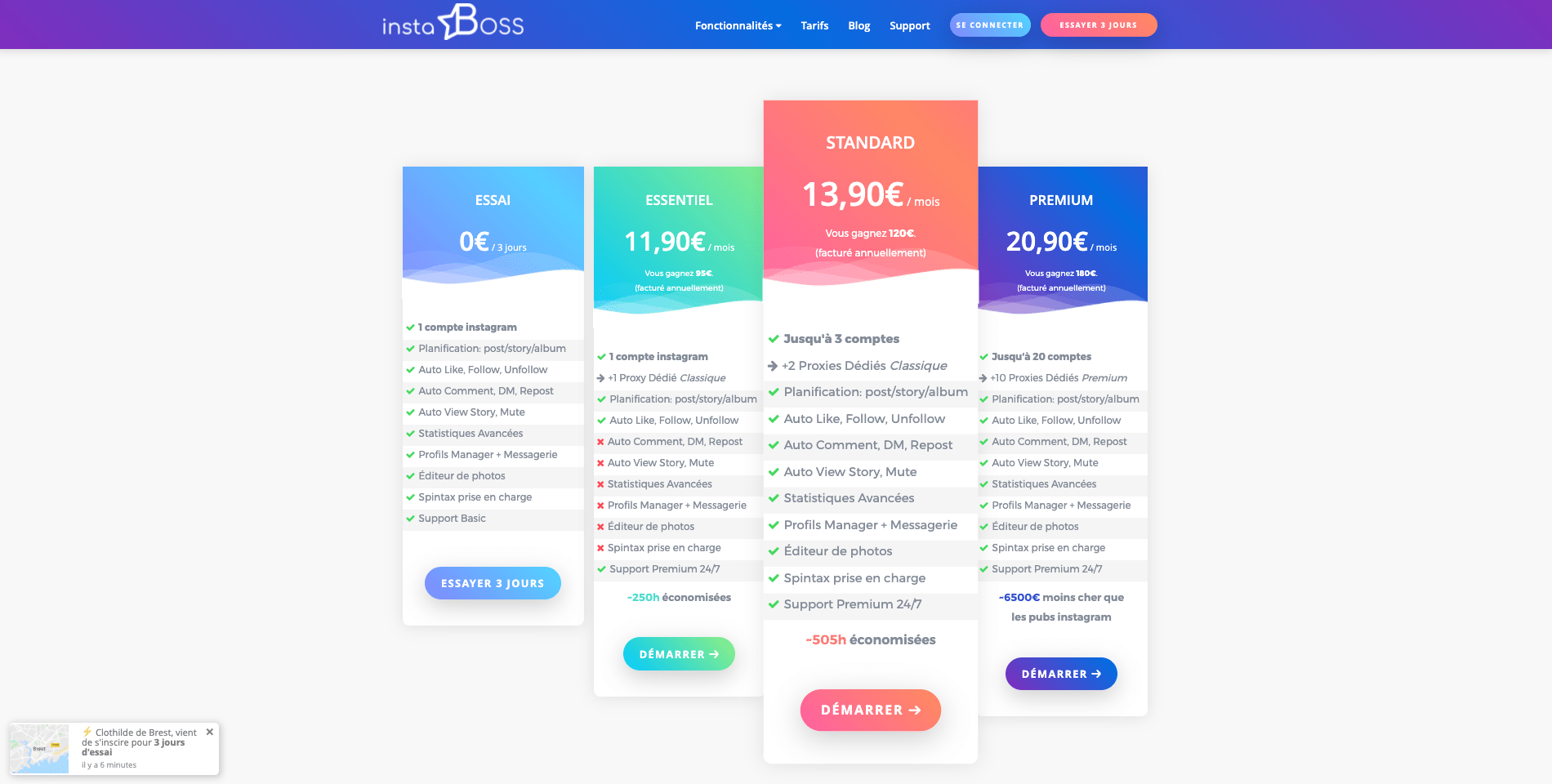 abonnement boostfluence