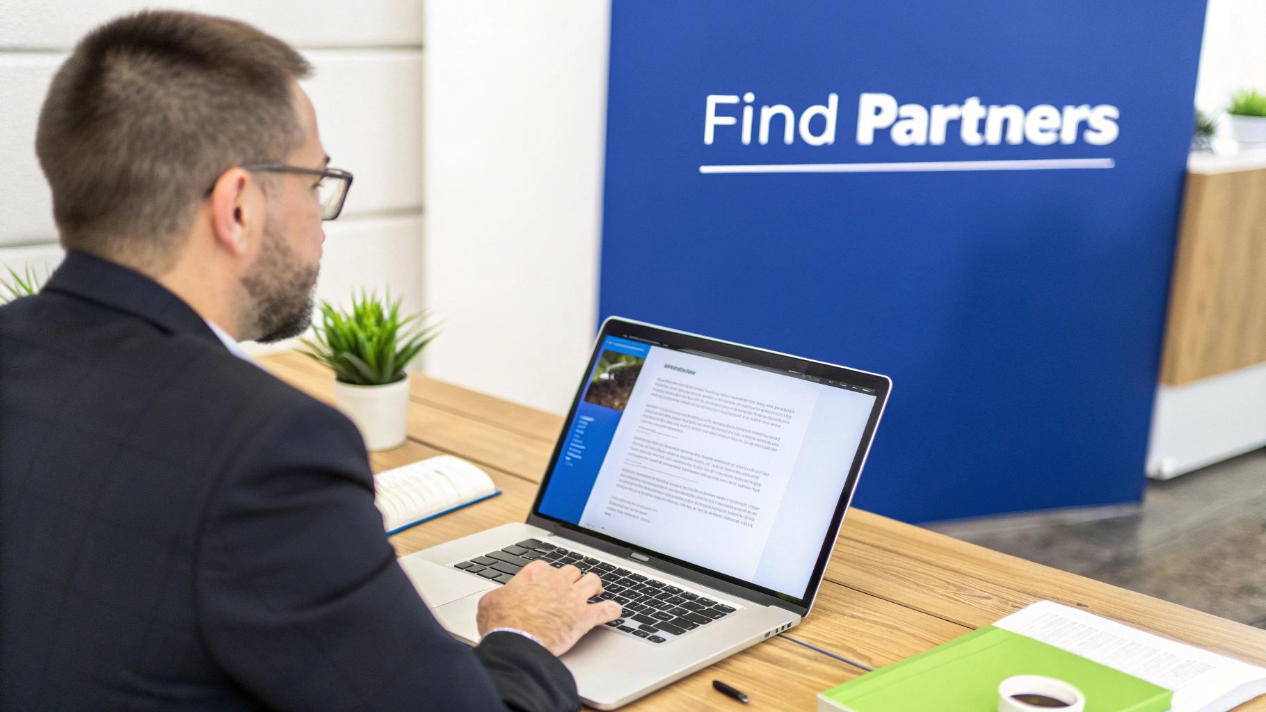 A content creator drafting a compelling email pitch on a laptop