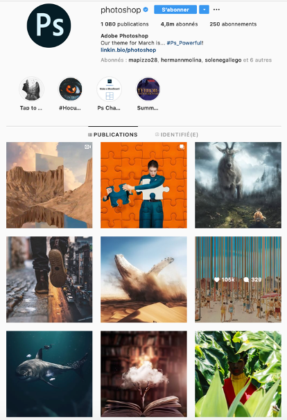 profil instagram photoshop