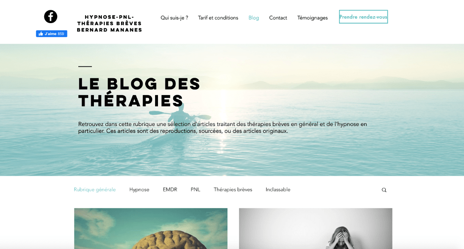 exemple blog wix therapeute