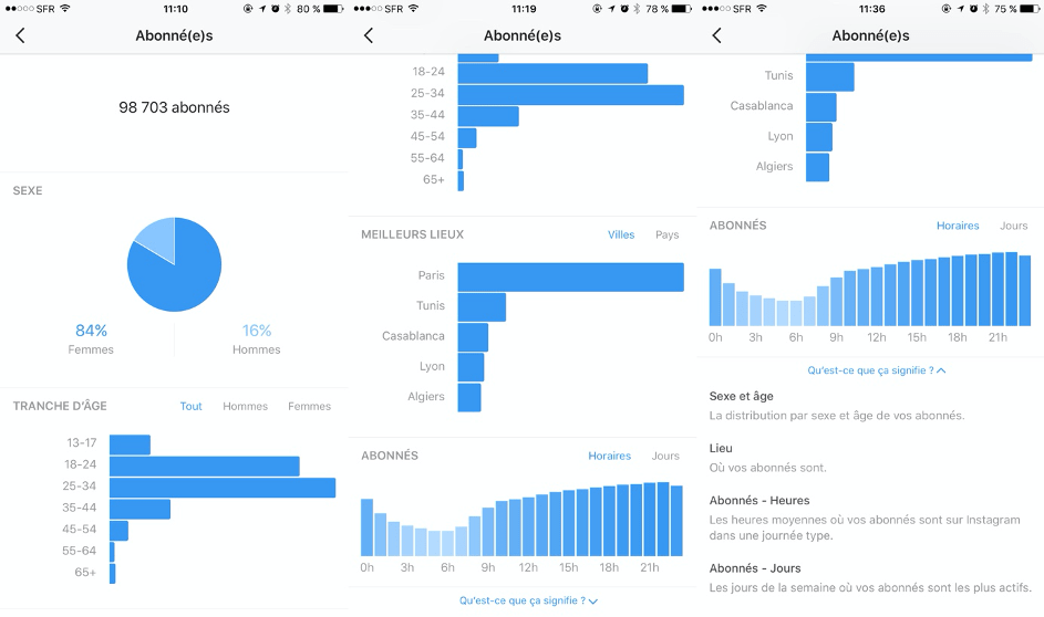 statistiques instagram