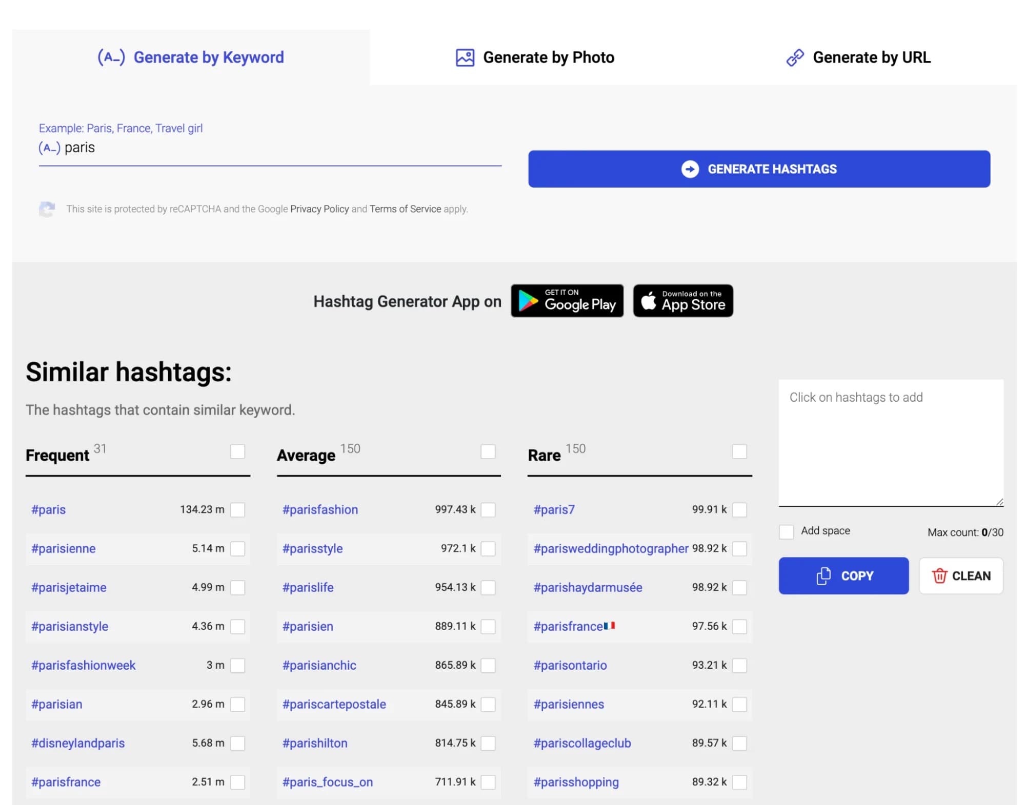 inflact generateur hashtags