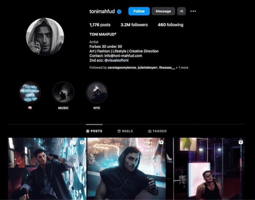 top influenceurs instagram allemands Toni Mahfud