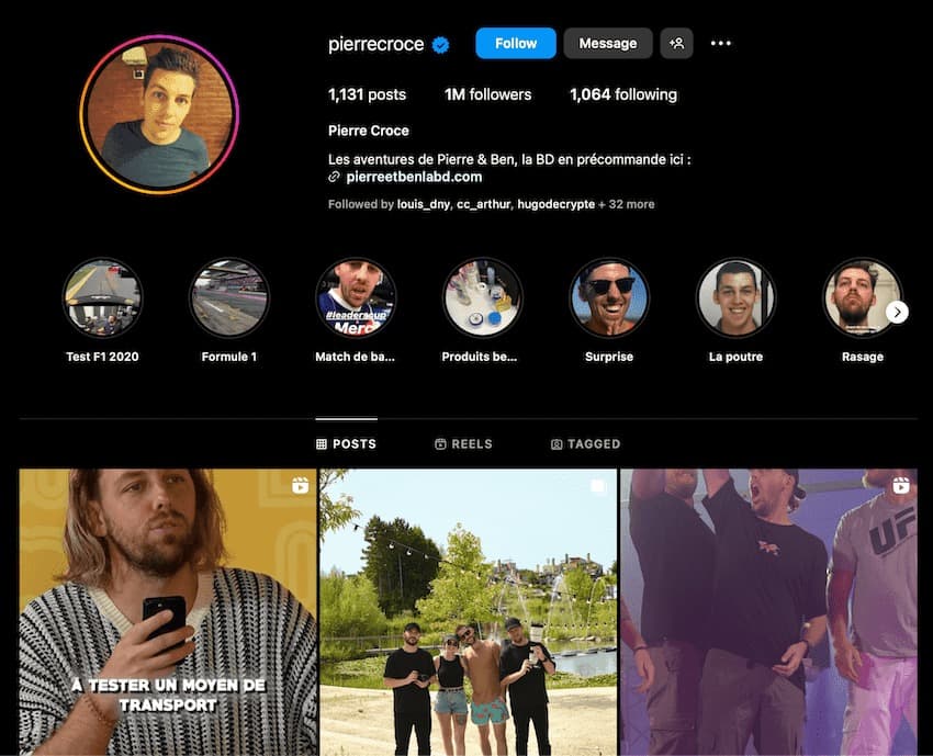 humoriste infuenceur dorle instagram pierre croce