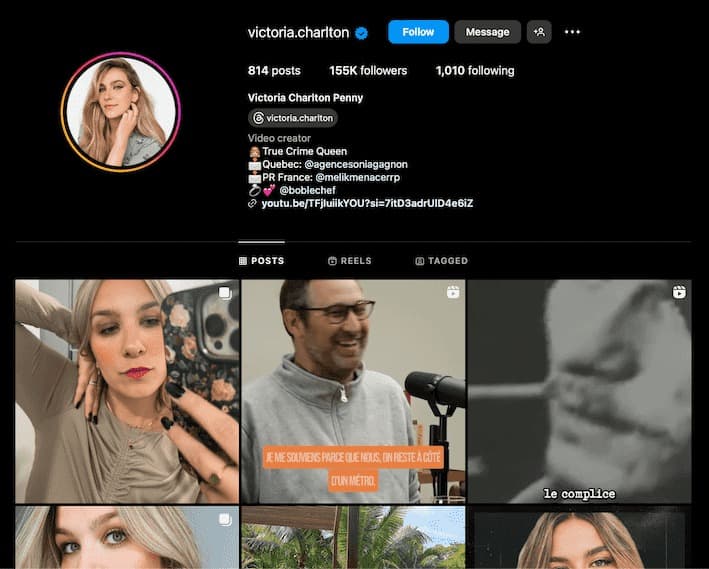 influenceuse québécoise victoria charlton