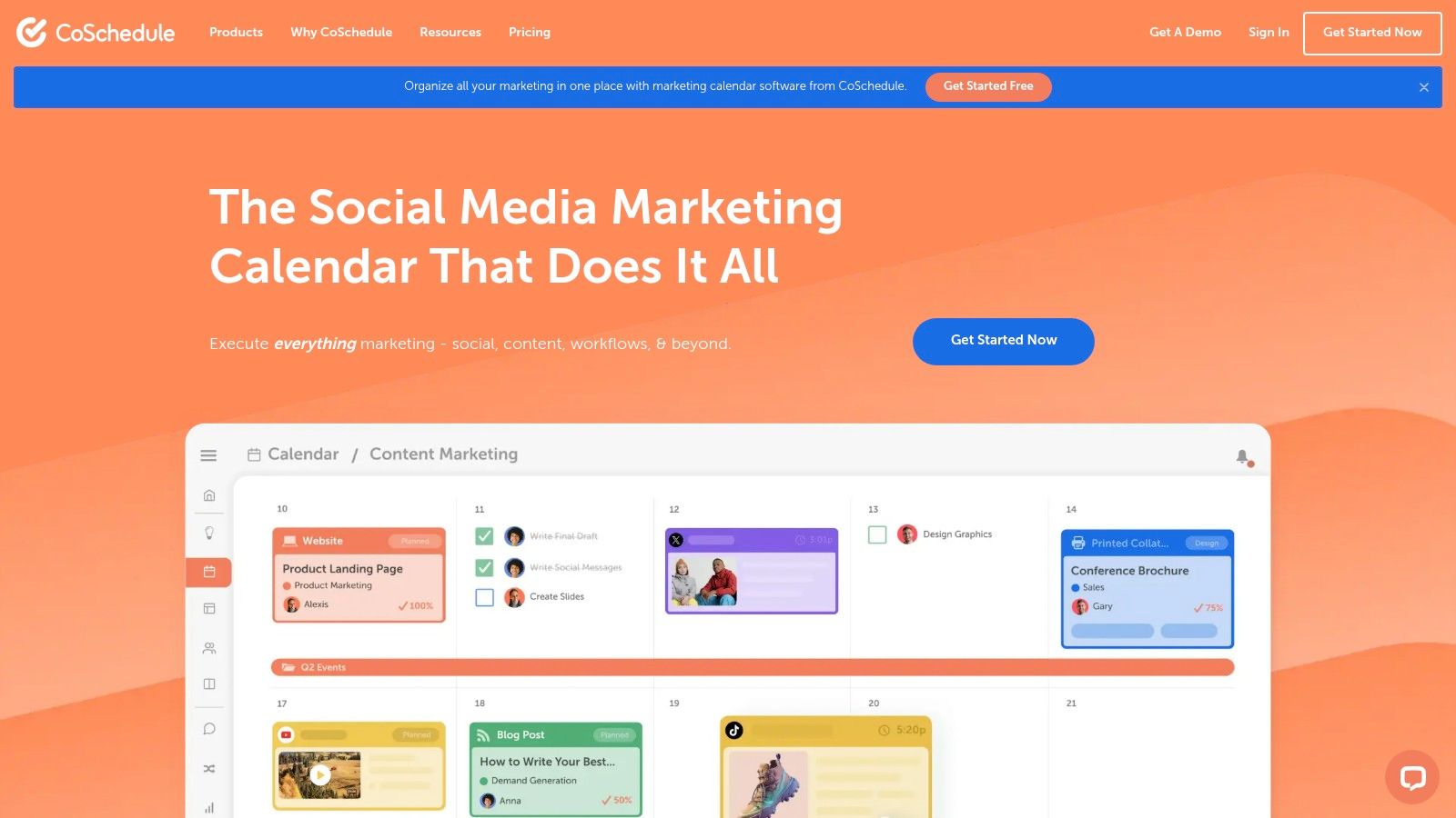 CoSchedule Instagram Content Calendar Template