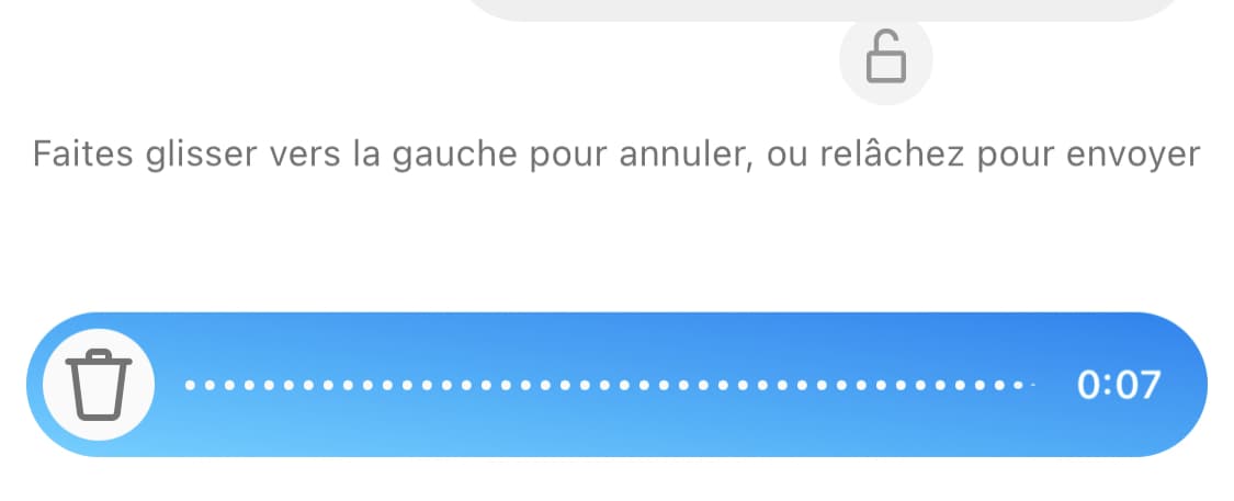 envoyer message vocal instagram main libre