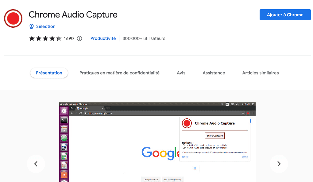 extension audio capture