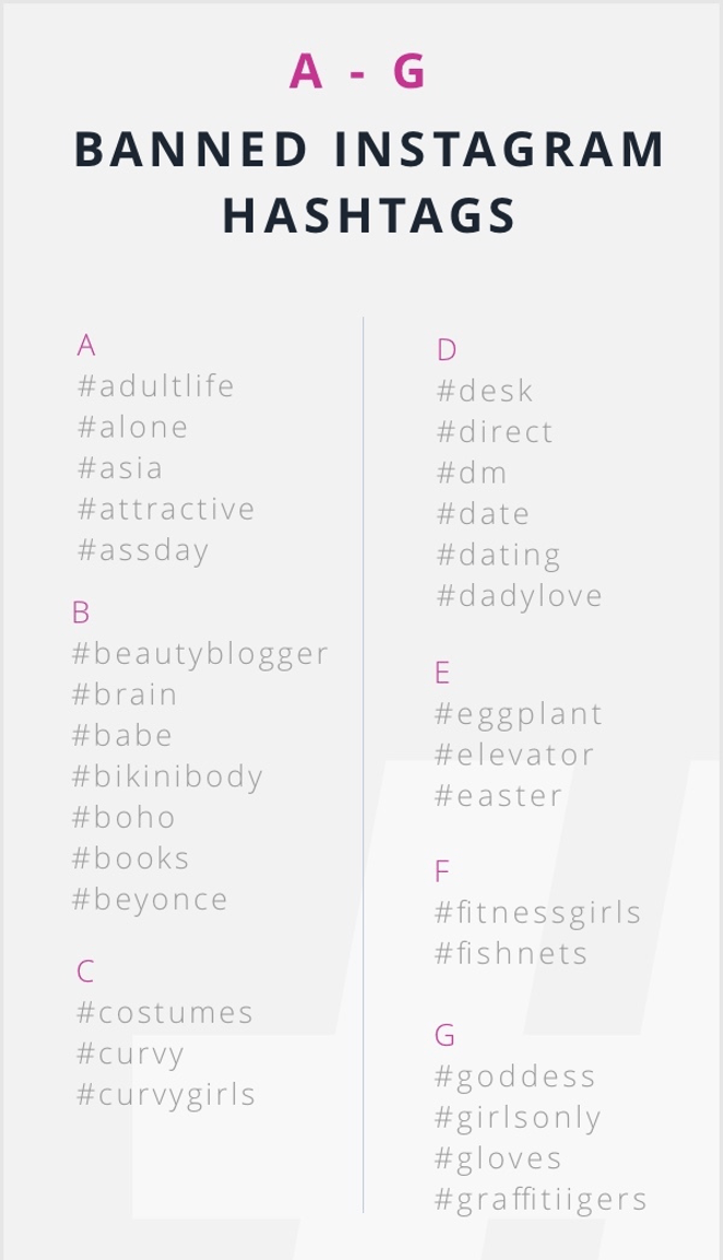 hashtags banni instagram