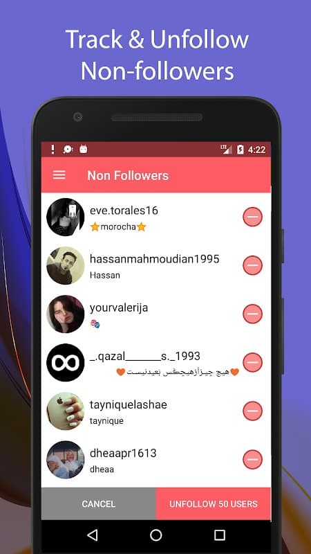 application followers unfollowers pour booster son compte instagram