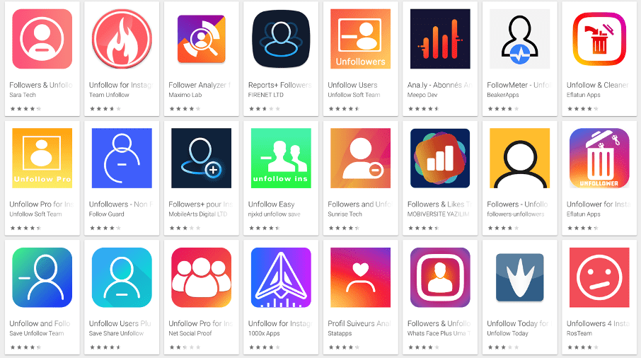 supprimer followers instagram application