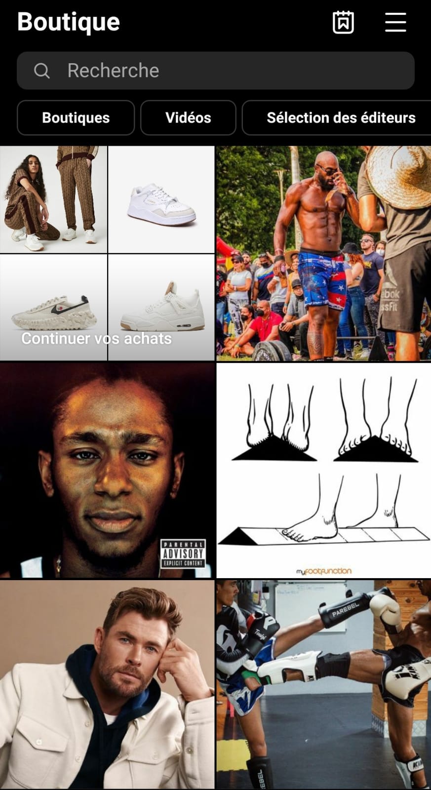 accueil instagram shopping