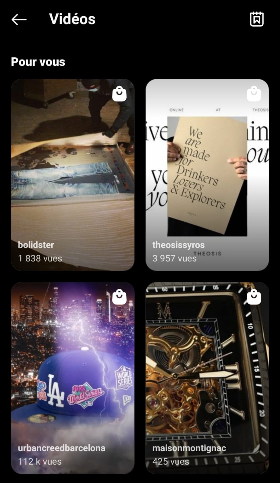 videos instagram shopping